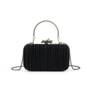2327 Clutch Purses Bridal Wedding Pleated Evening Bag With Vintage Metallic